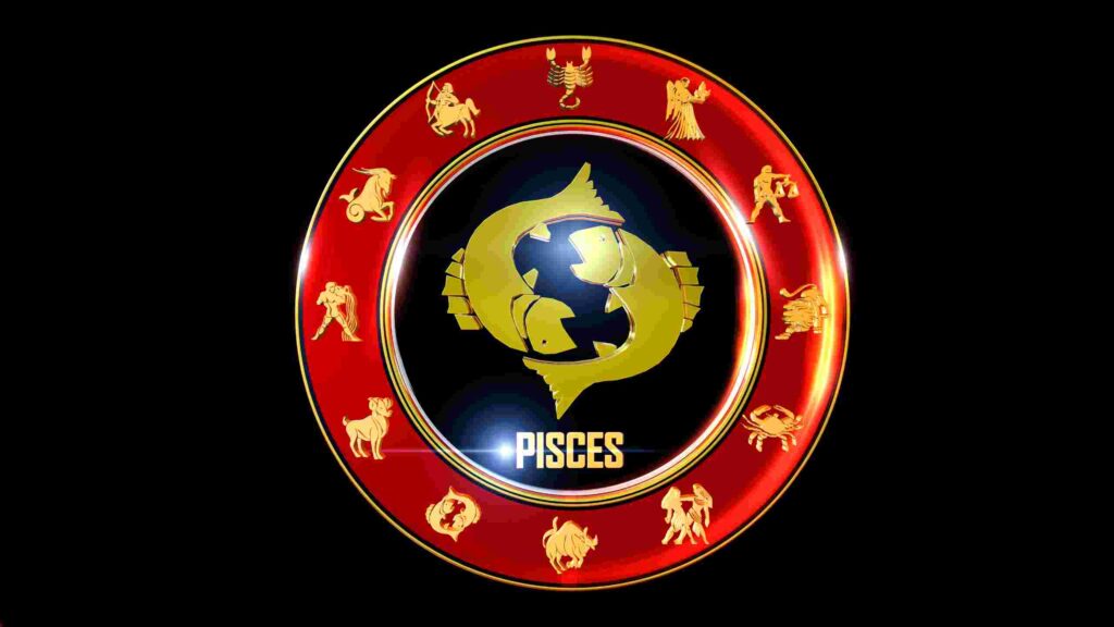 Pisces zodiac sign dates symbolized by two fish, representing intuition and empathy.