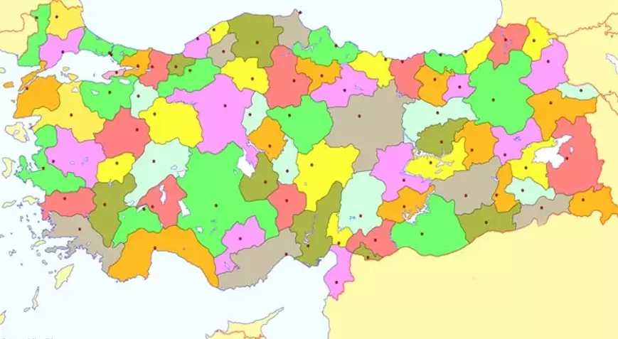 Falda Türkiye Haritası Görmek