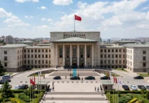 Milli Dayanışma Kanun Tasarısı Meclis’te مبنى البرلمان التركي في أنقرة حيث يناقش النواب مشروع قانون التعاضد الوطني