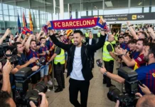 Rodri Arrives in Barcelona to Complete Transfer وصول اللاعب الإسباني رودري إلى برشلونة في الميركاتو الصيفي