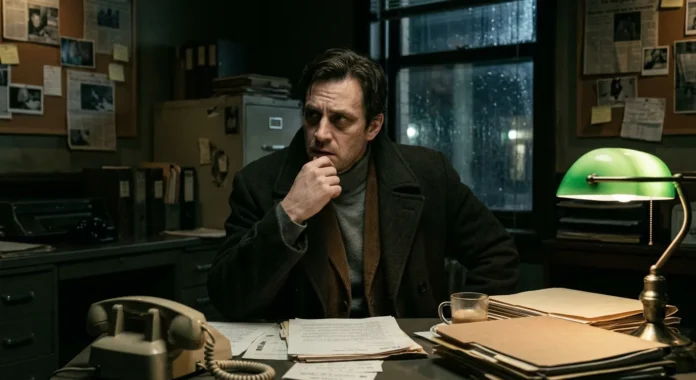 مشهد درامي تشويقي يمثل مسلسل Unabomber على نتفليكس